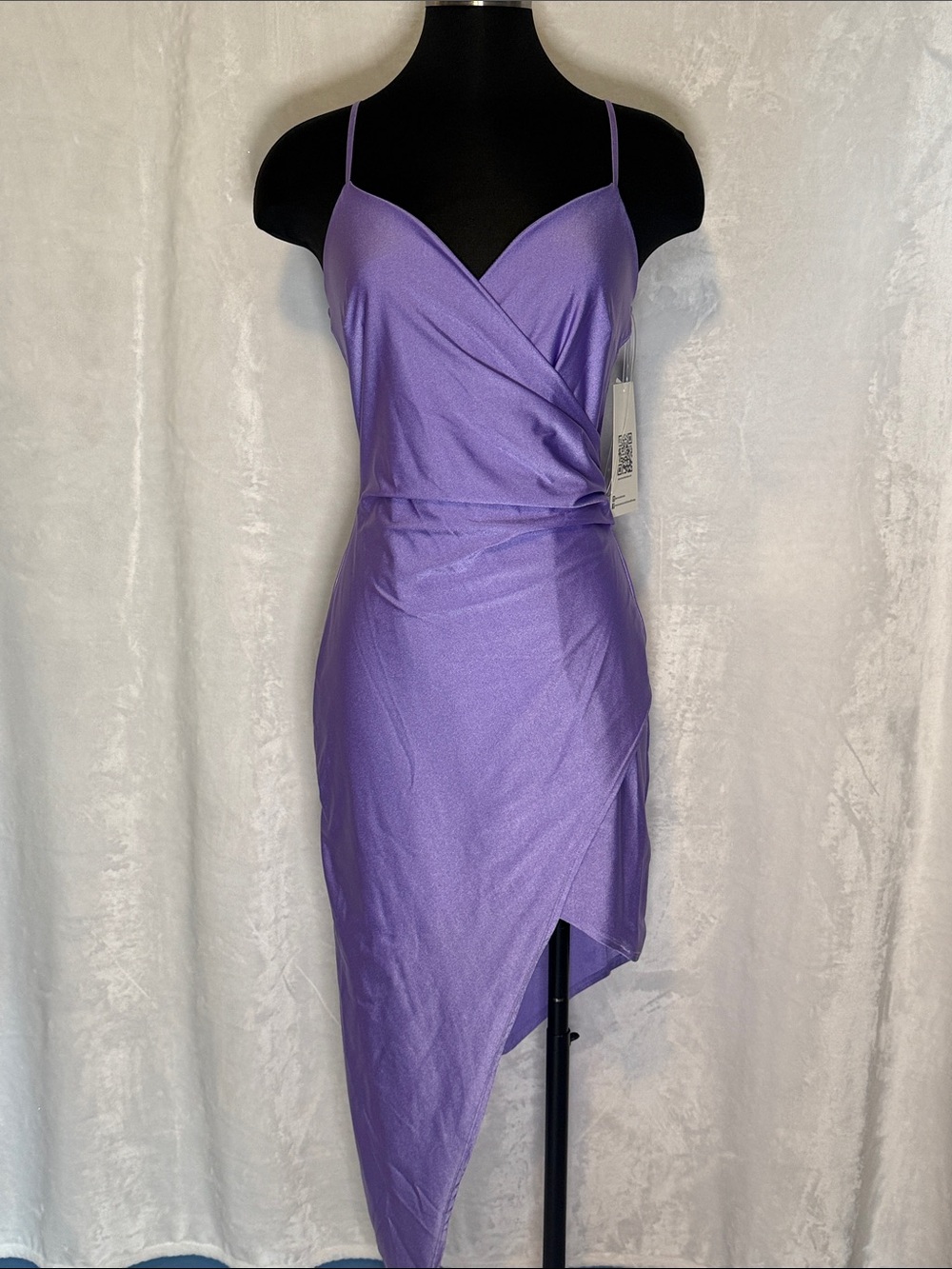 Women's Lavender Asymmetrical Slip Dress